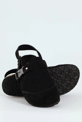 Slingback Clog With Chunky Hardware - Black