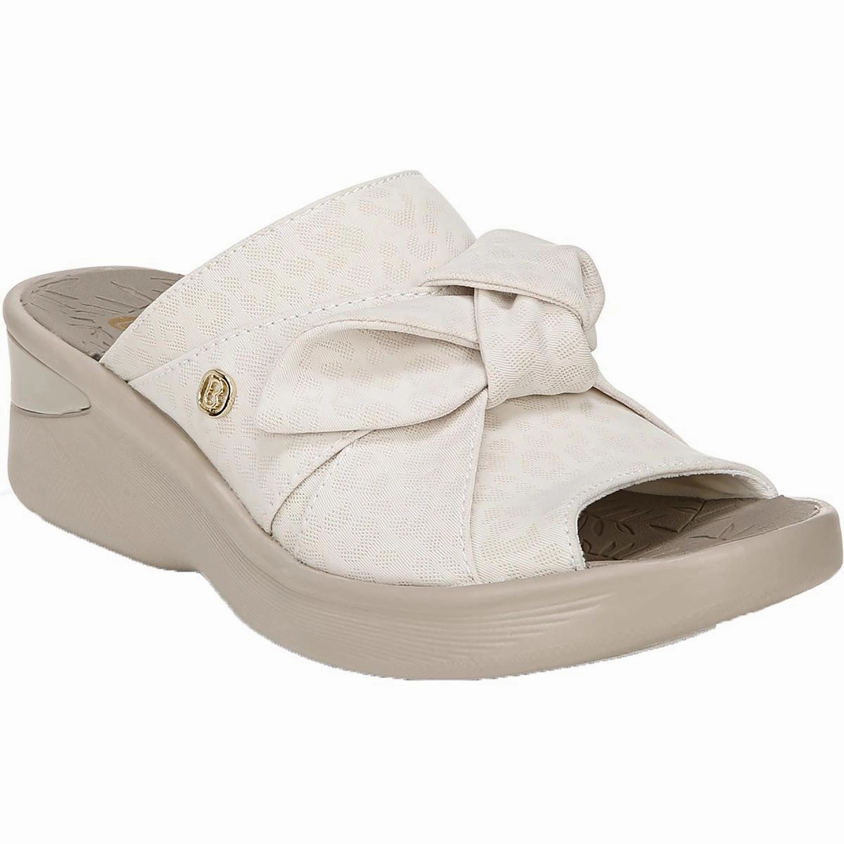 Smile Womens Bow Slip On Wedges
