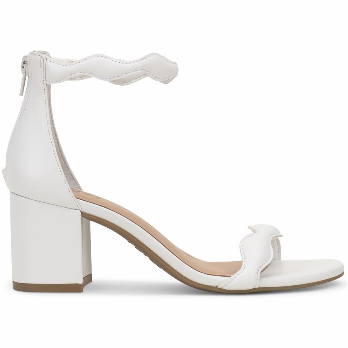 SOLLISAP Womens Faux Leather Ankle Strap Block Heel