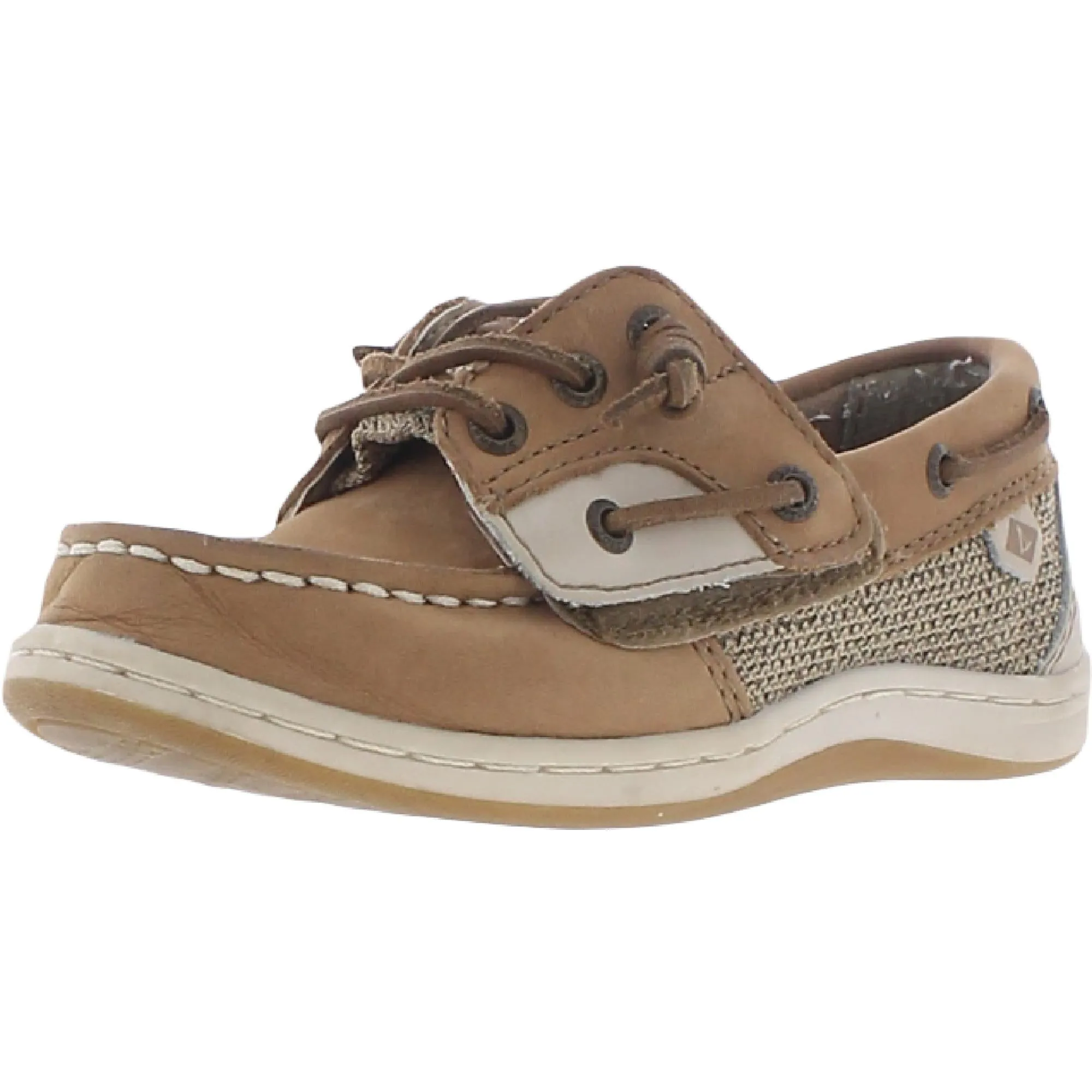 Songfish Jr. Girls Leather Slip On Boat Shoes