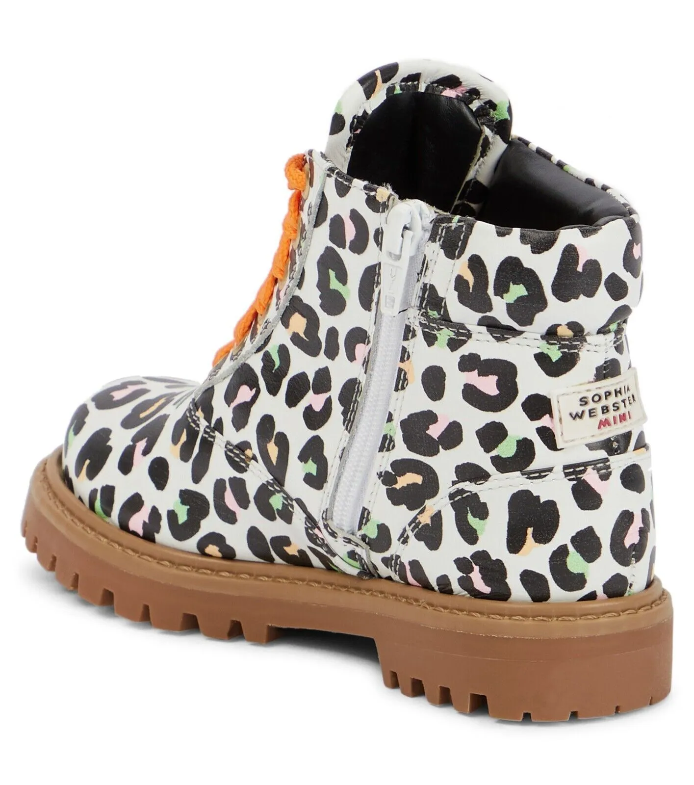 Sophia Webster Tia Combat Boots Girls Kids 13 Multi Leopard Print Leather KHD705