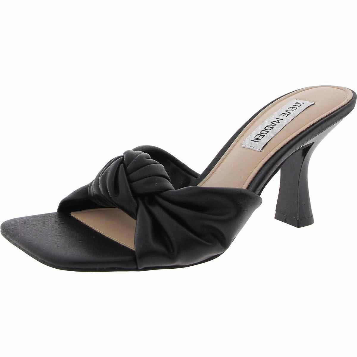 Sophia Womens Embossed Faux Leather Heels
