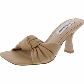 Sophia Womens Embossed Faux Leather Heels