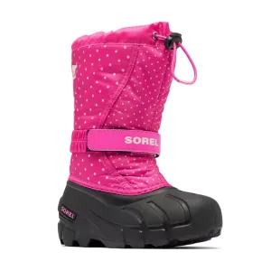 Sorel Flurry Print Kids US 7 Pink Waterproof Insulated Snow Boot NY3503-650