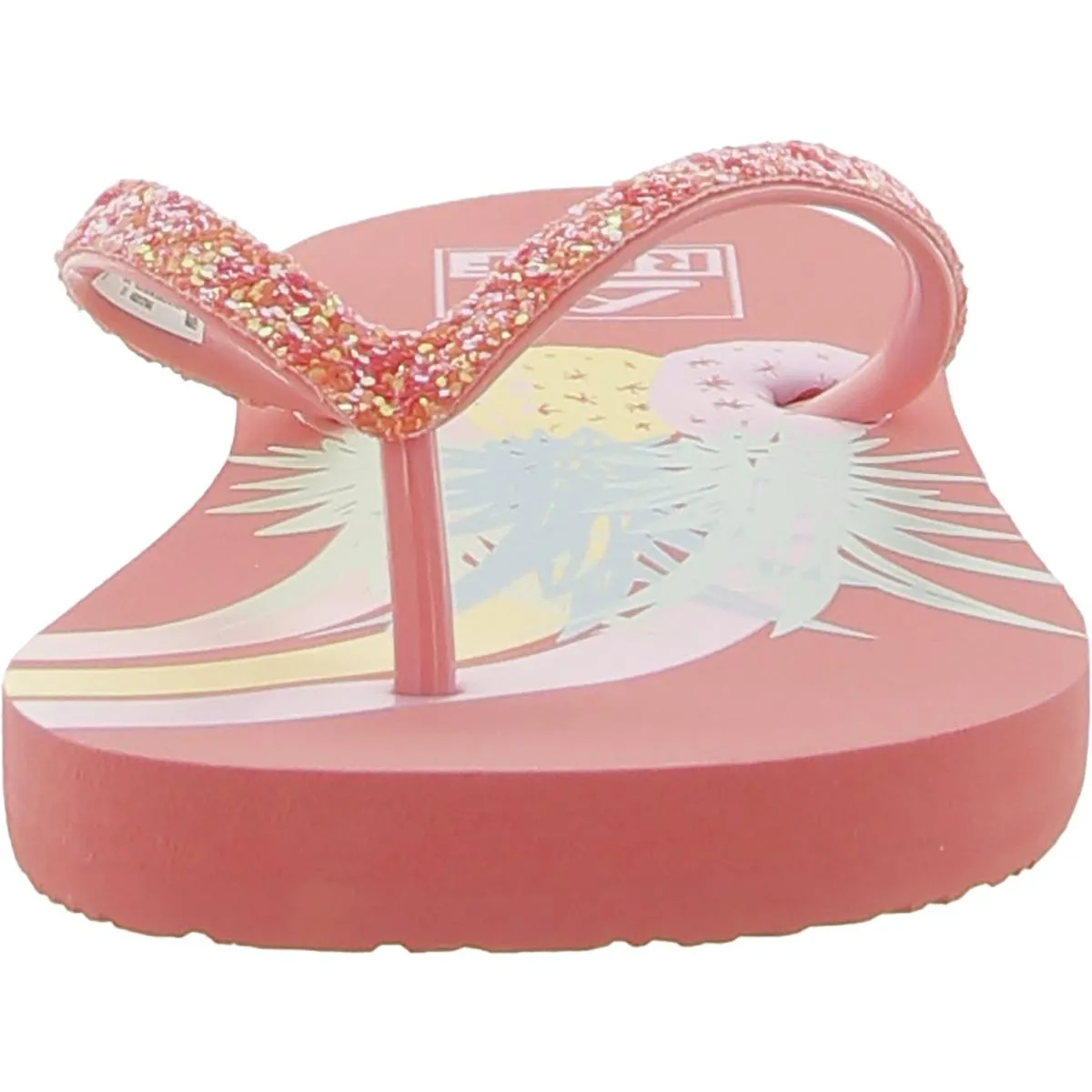 Stargazer Print Girls Glitter Thong Sandals