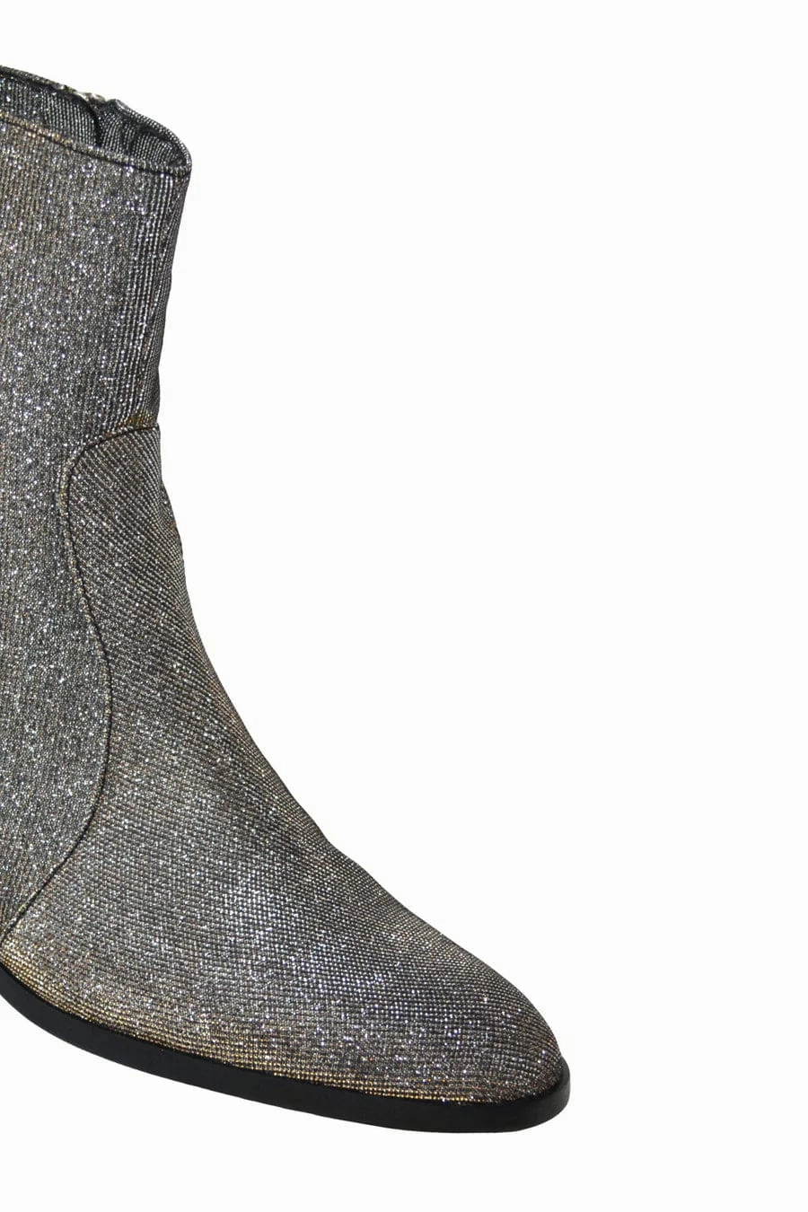 Steffy Vegan Leather Low Heeled Vegan Boots | Metallic