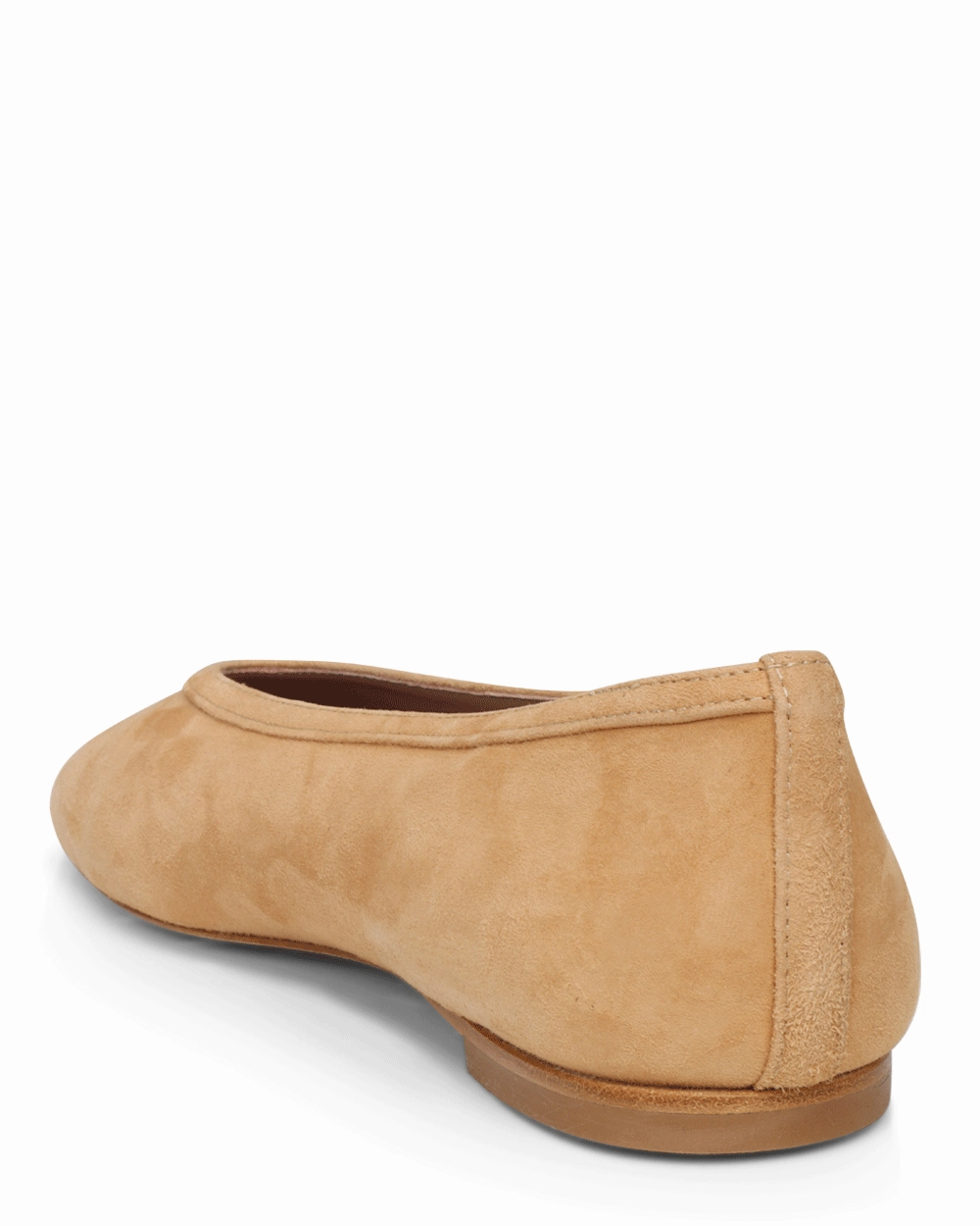 Suede Dafne Flat in Camel