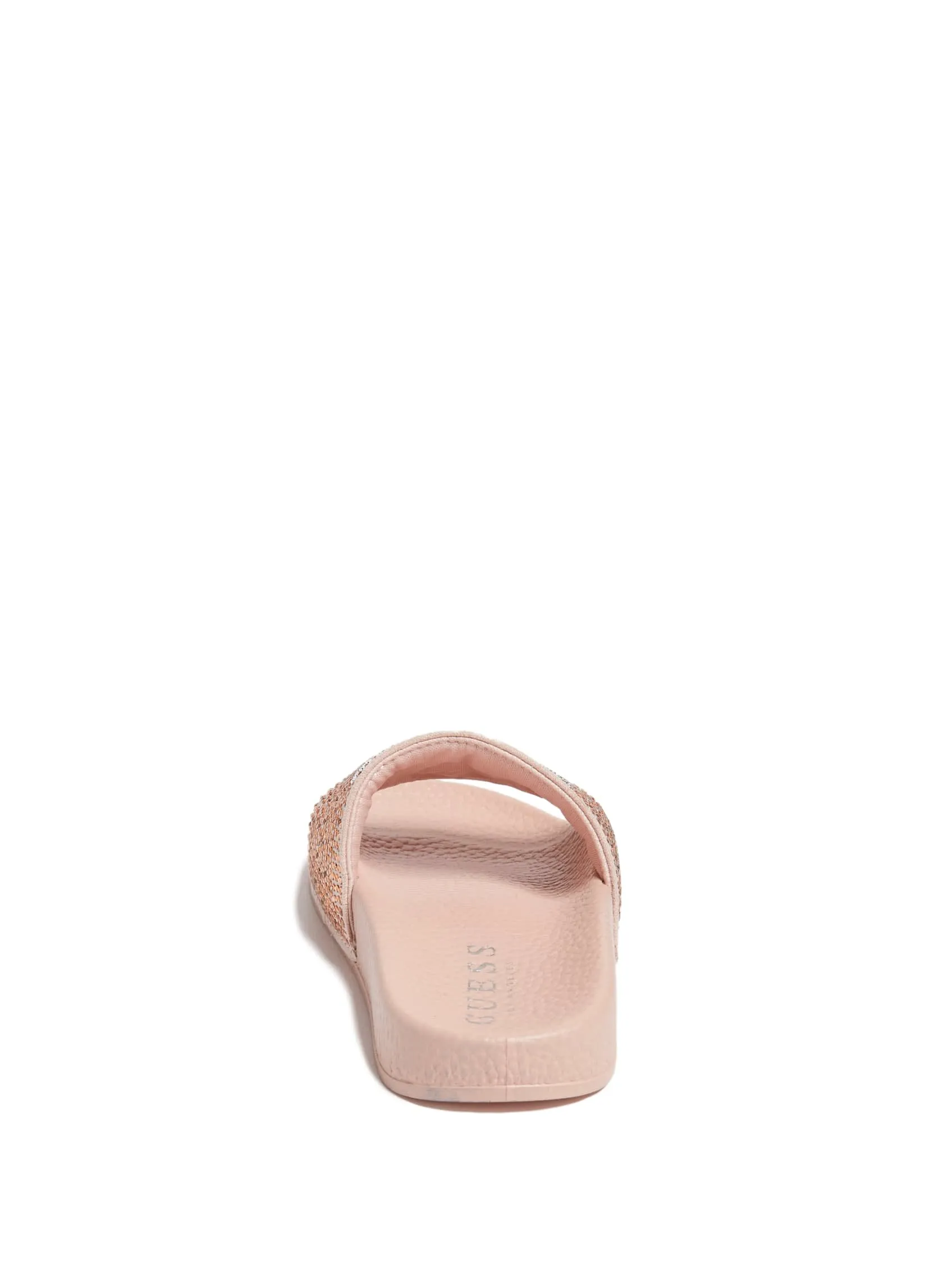 Sugar Rhinestone Logo Slide Sandals