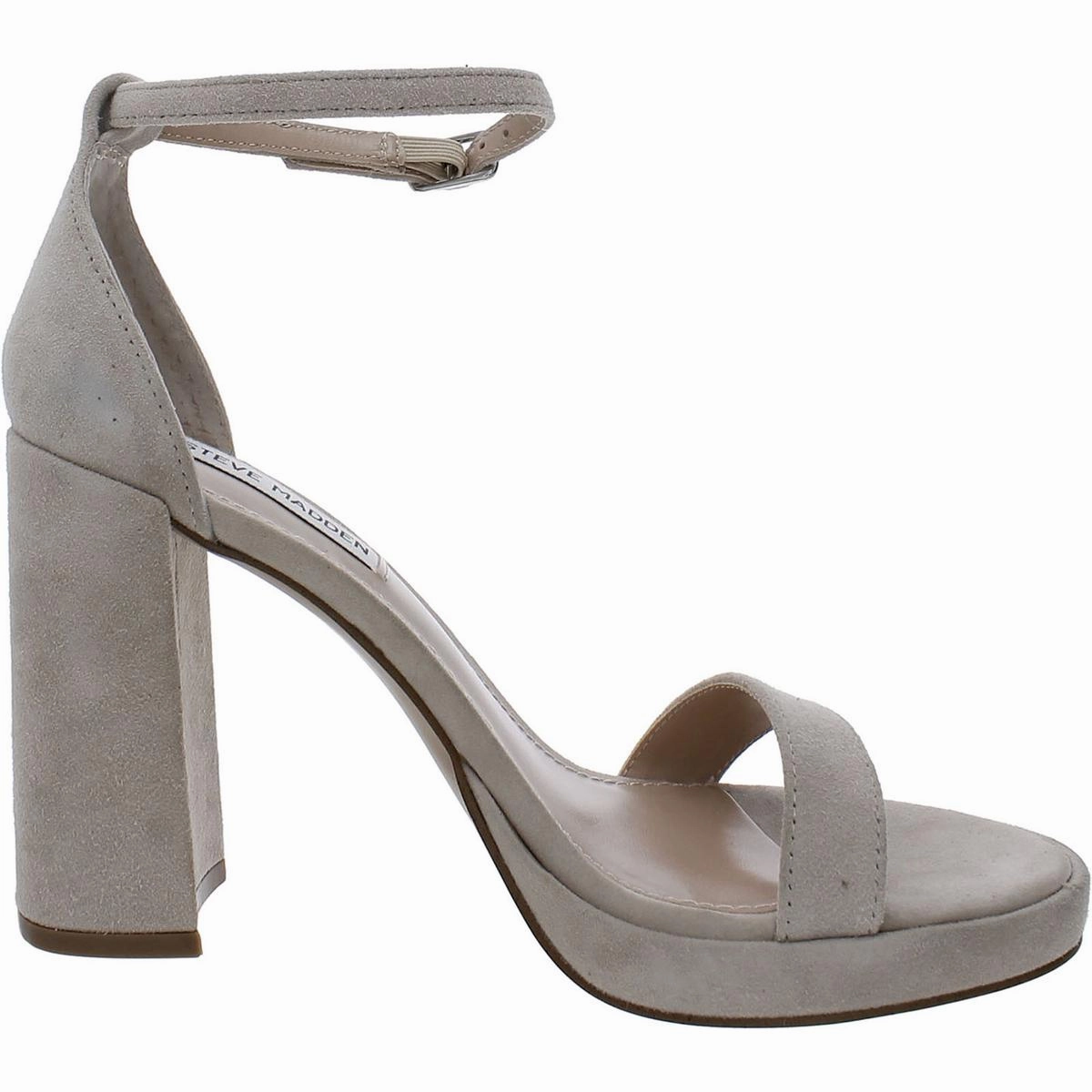 Susan Womens Solid Ankle Strap Heels