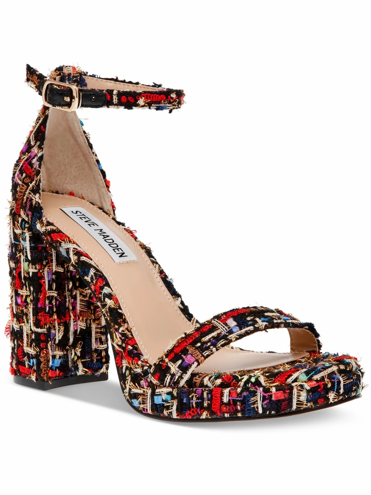 Susan Womens Solid Ankle Strap Heels
