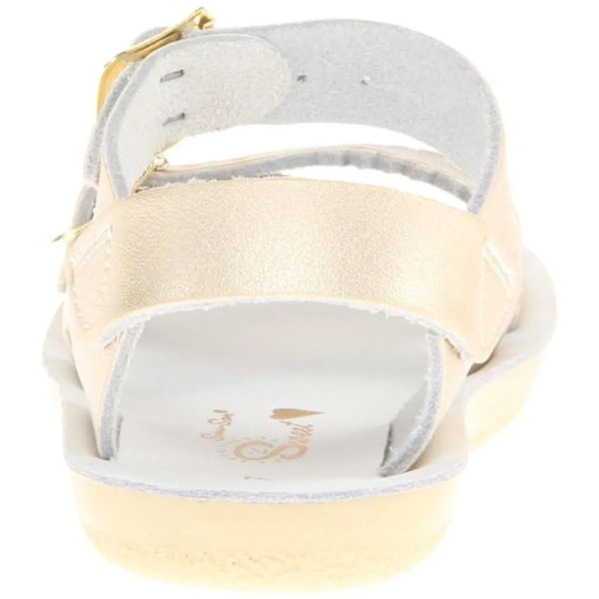 Sweetheart Girls Faux Leather Scalloped Sandals