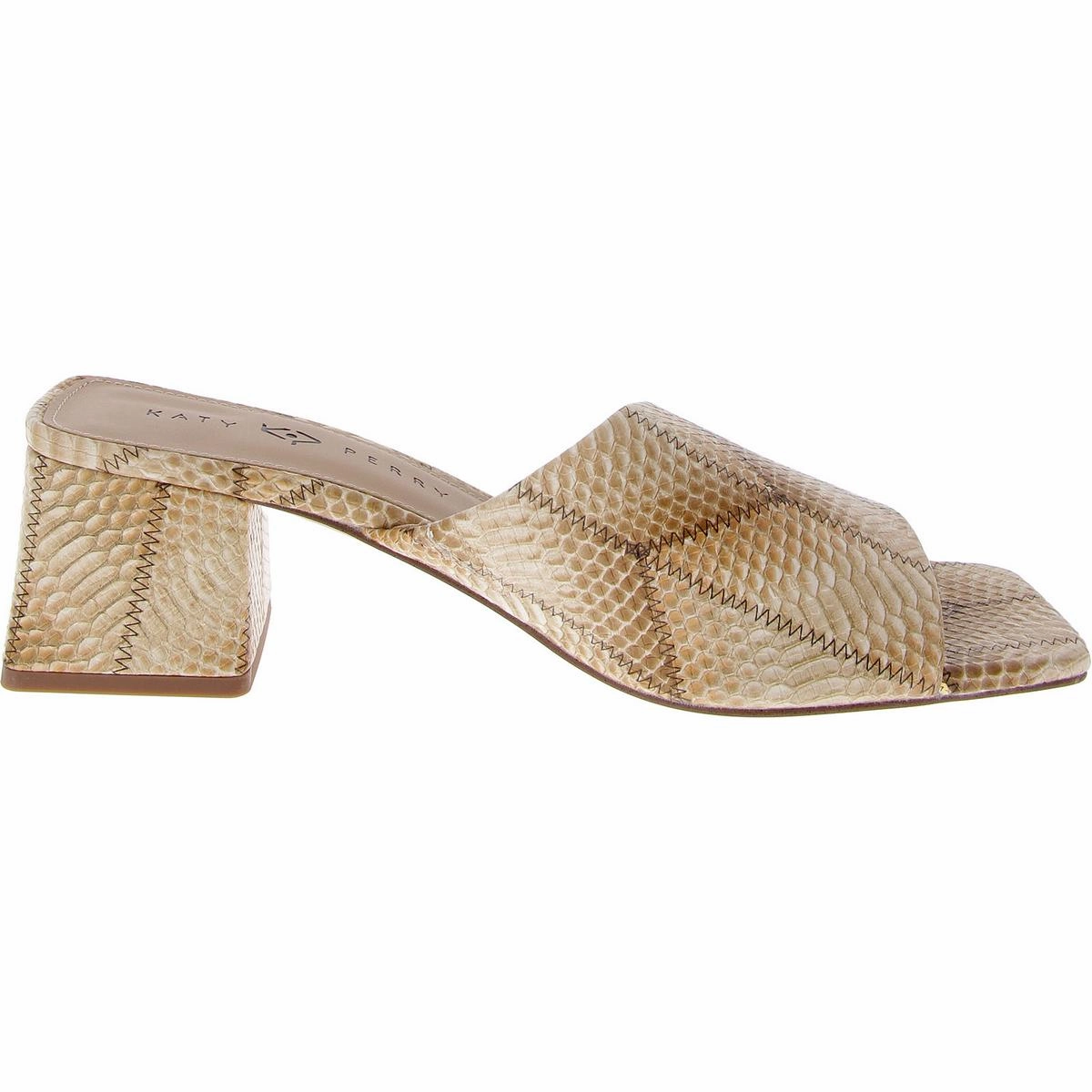 The Gemm Womens Faux Leather Square Toe Block Heel