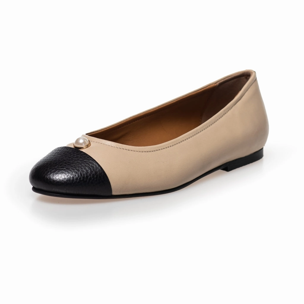 THE PEARL BALLERINA - BLACK / NUDE