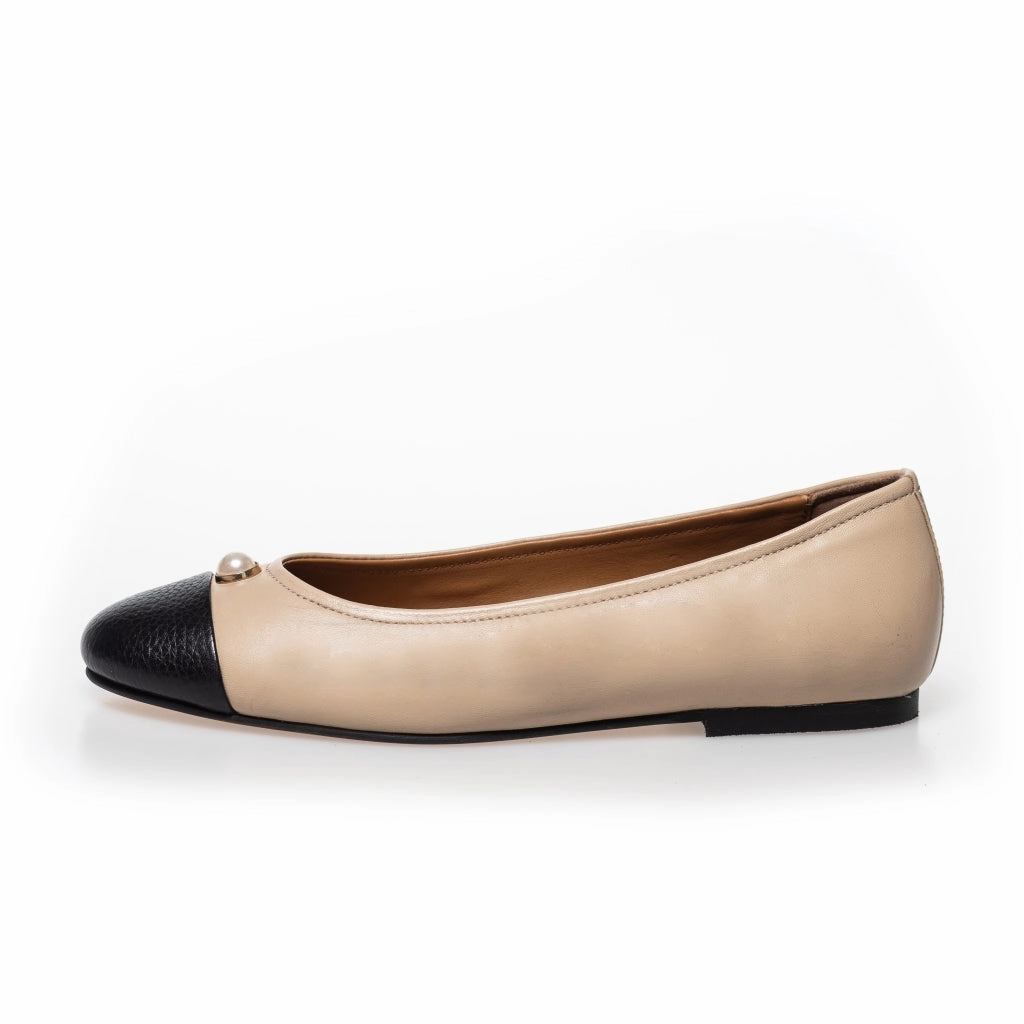 THE PEARL BALLERINA - BLACK / NUDE