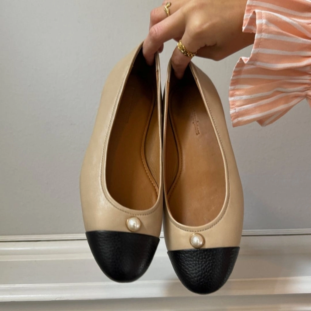 THE PEARL BALLERINA - BLACK / NUDE