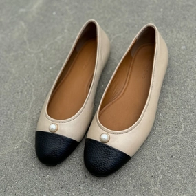 THE PEARL BALLERINA - BLACK / NUDE