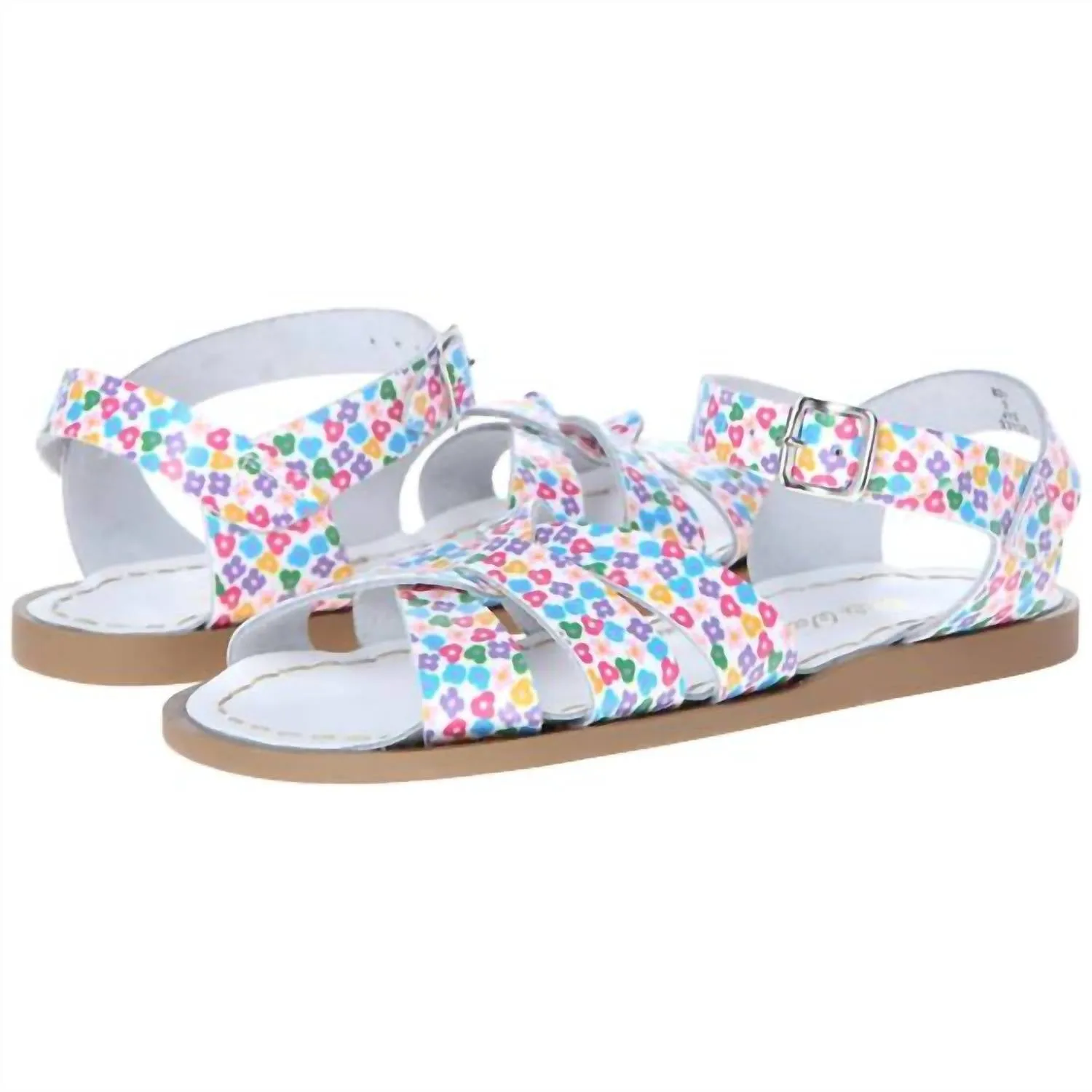 Toddler Girl's Floral Sandal In White