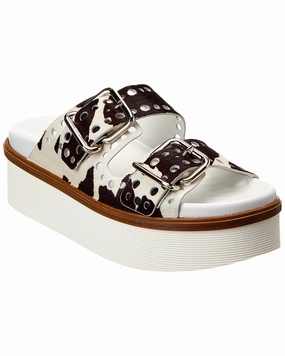 TODs Logo Haircalf Platform Sandal