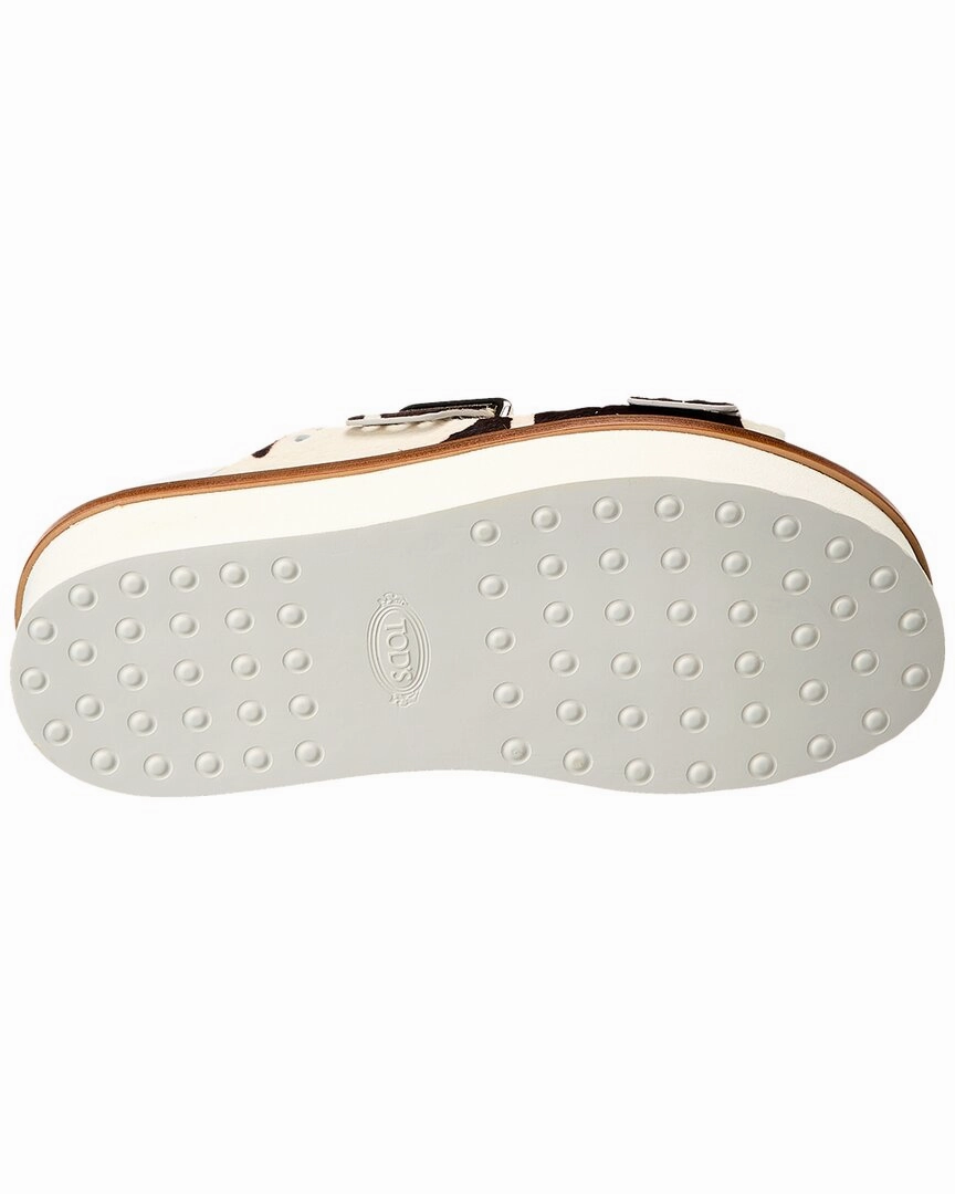 TODs Logo Haircalf Platform Sandal