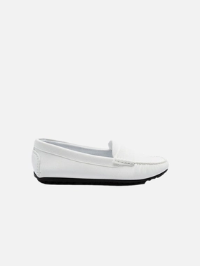Tony Men's Vegan Suede Moccasins | White
