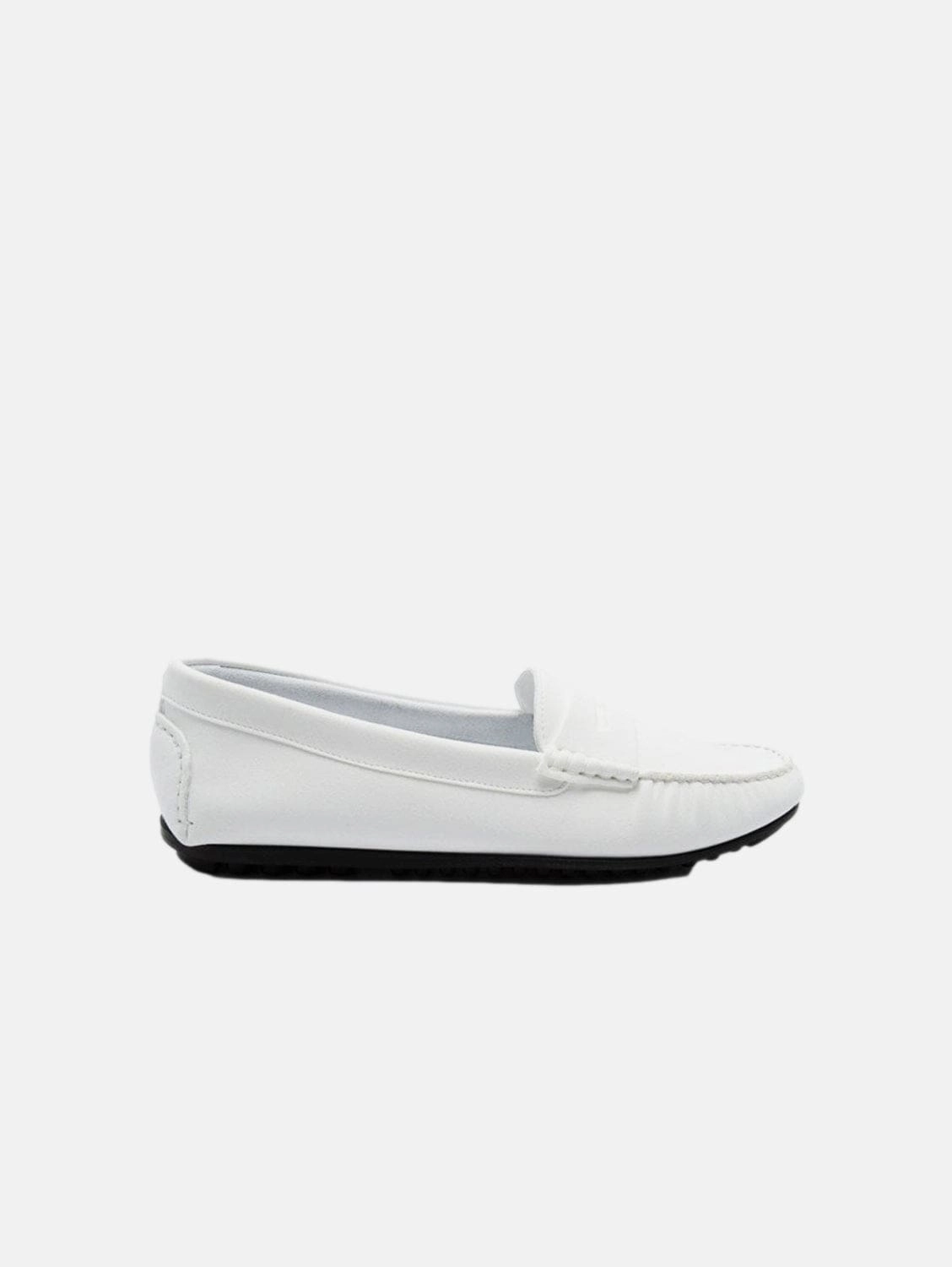 Tony Men's Vegan Suede Moccasins | White