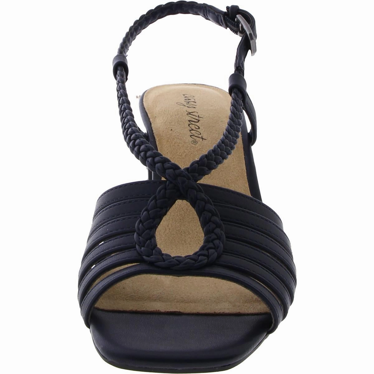 Topaz Womens Faux Leather Ankle Strap Heels