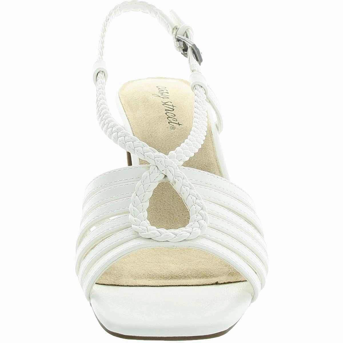 Topaz Womens Faux Leather Ankle Strap Heels
