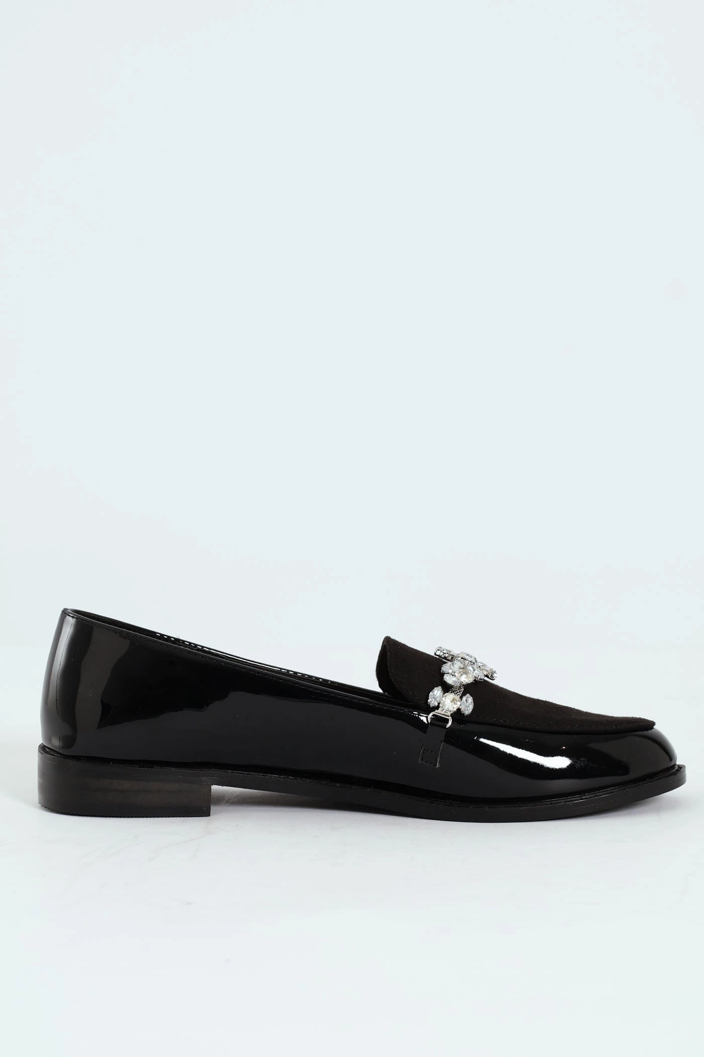 Trim Multi Fabric Loafer - Black