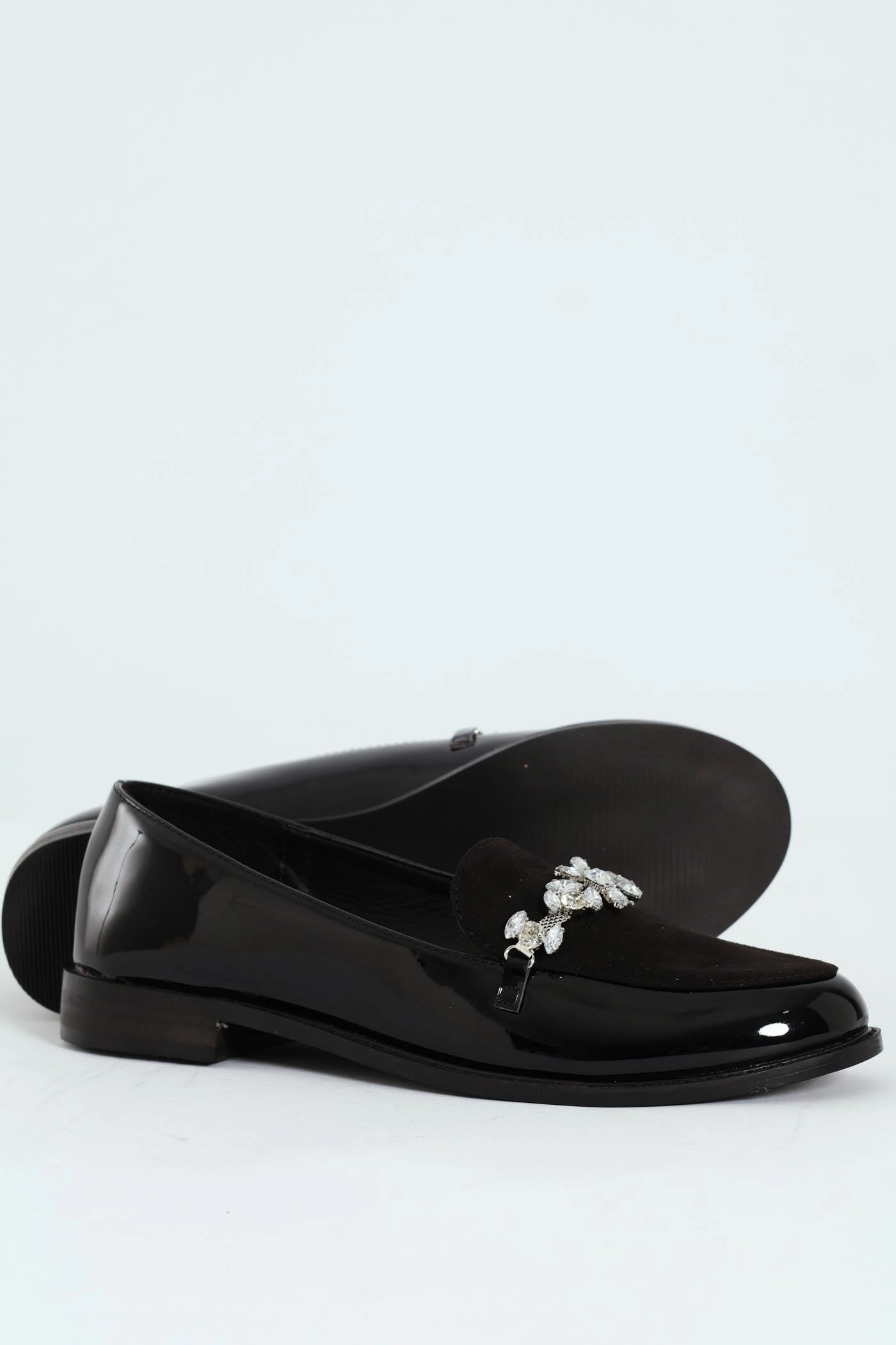 Trim Multi Fabric Loafer - Black