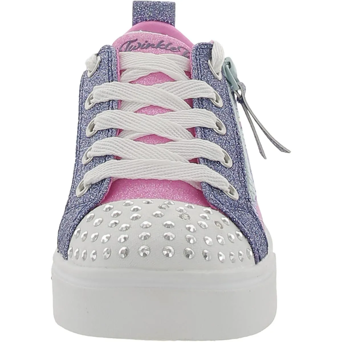Twinkle Sparkle Girls Satin Glitter Light-Up Shoes