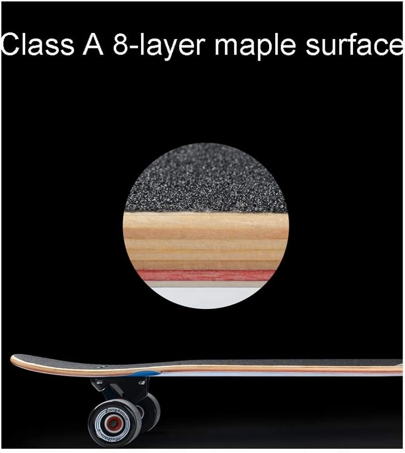 TXTC 47 Inch Longboard Complete Skateboard Four-Wheel Brush Street Cruiser Skateboard Suitable for Boys and Girls Professional Skateboard Adult Beginner Scooter Longer (Color : B)