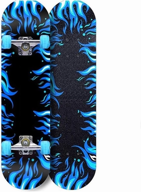 TXTC Beginner/Kids/Child/Boy/Girl/Adult Skateboards,Complete Skateboards with Colorful Flashing Wheels - 31''x 8''Maple Cruiser Skateboards for Outdoor Skateboarding Sports (Color : C)