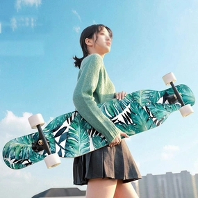 TXTC Cruiser Skateboards 43 Inches Complete Skateboard Summer Outdoor Activity Longboard for Girls,Boys, Youths Beginners and Adult (Color : B)