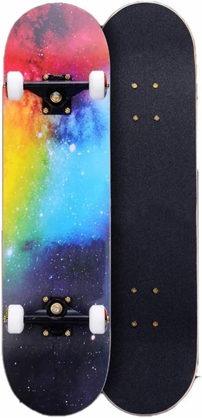 TXTC Kids Skateboard Maple Deck for Beginners Adult Boys Girls Youth Cruiser Skate Board,Longboard Skateboards for Outdoor Sports (Color : B)