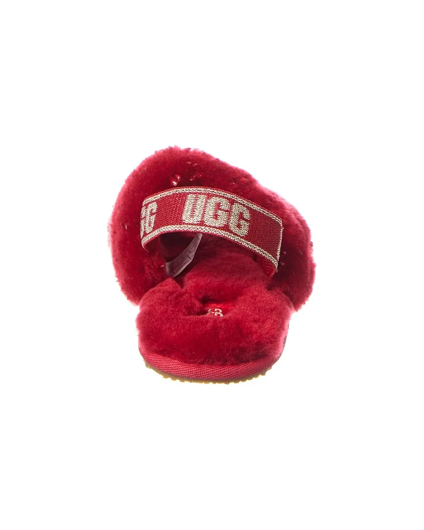 UGG Fluff Yeah Metallic Sparkle Slide