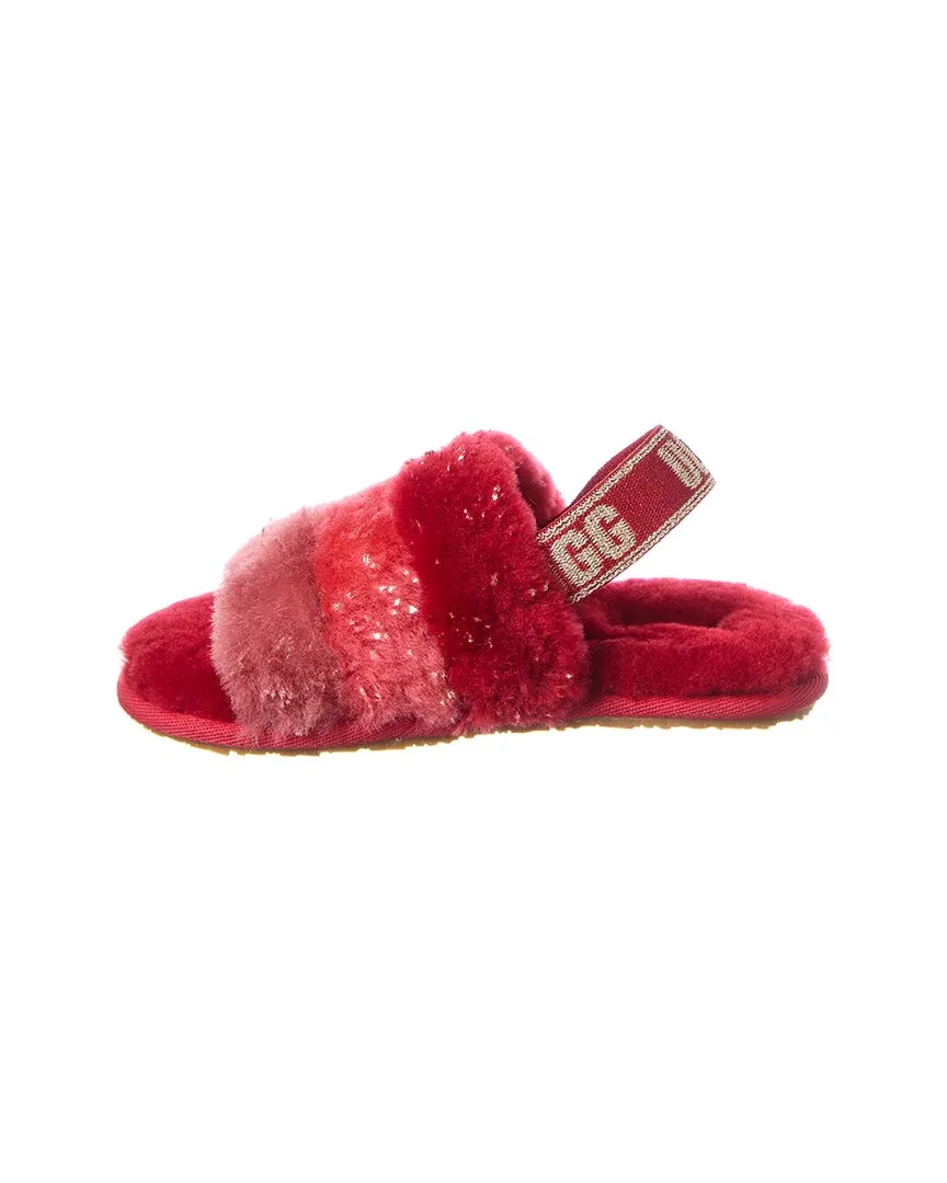 UGG Fluff Yeah Metallic Sparkle Slide