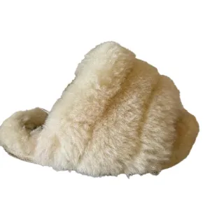 Uggs Girls Ivory Slippers Size: 4-5 Toddler