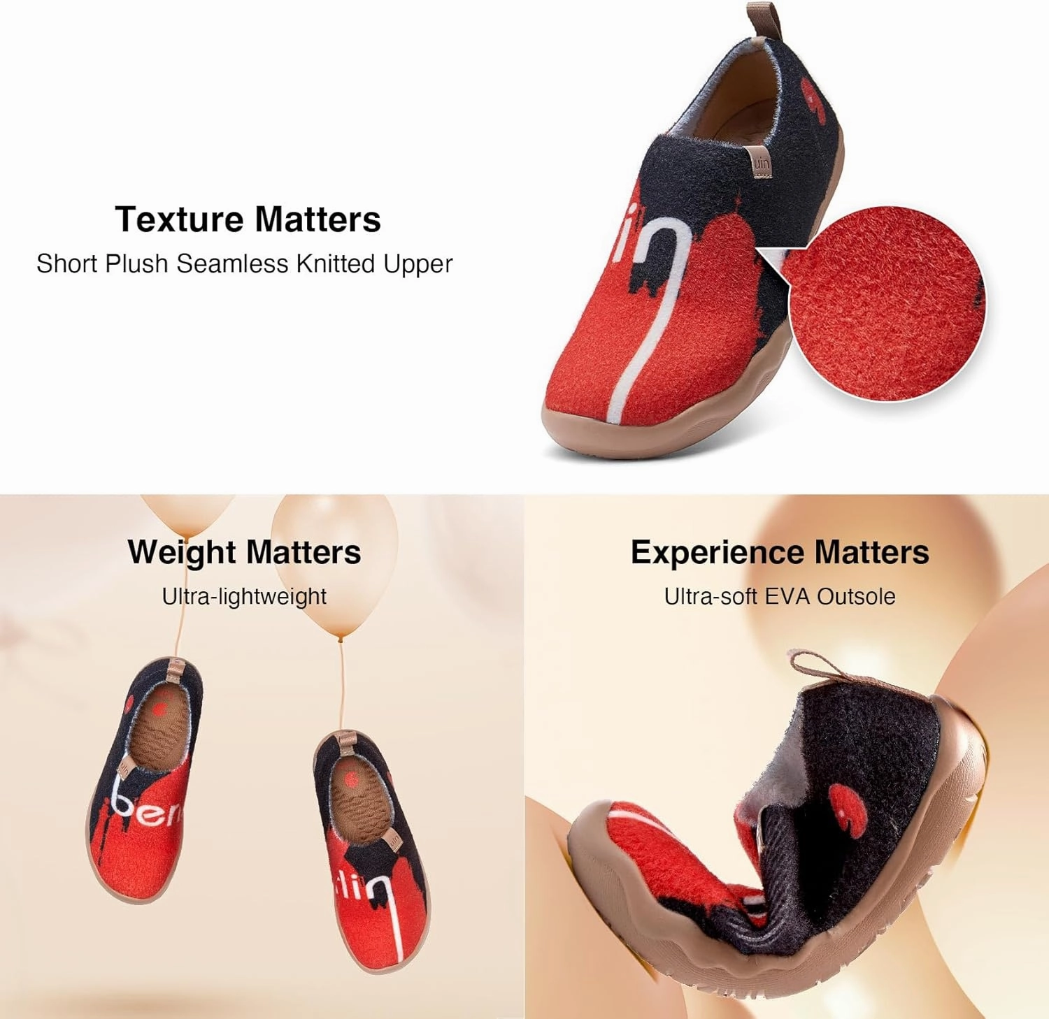 UIN Kid's Art Travel Shoes Slip On Casual Wool Cozy Girl Boy Loafers Lightweight Comfort Fashion Sneaker Toledo 