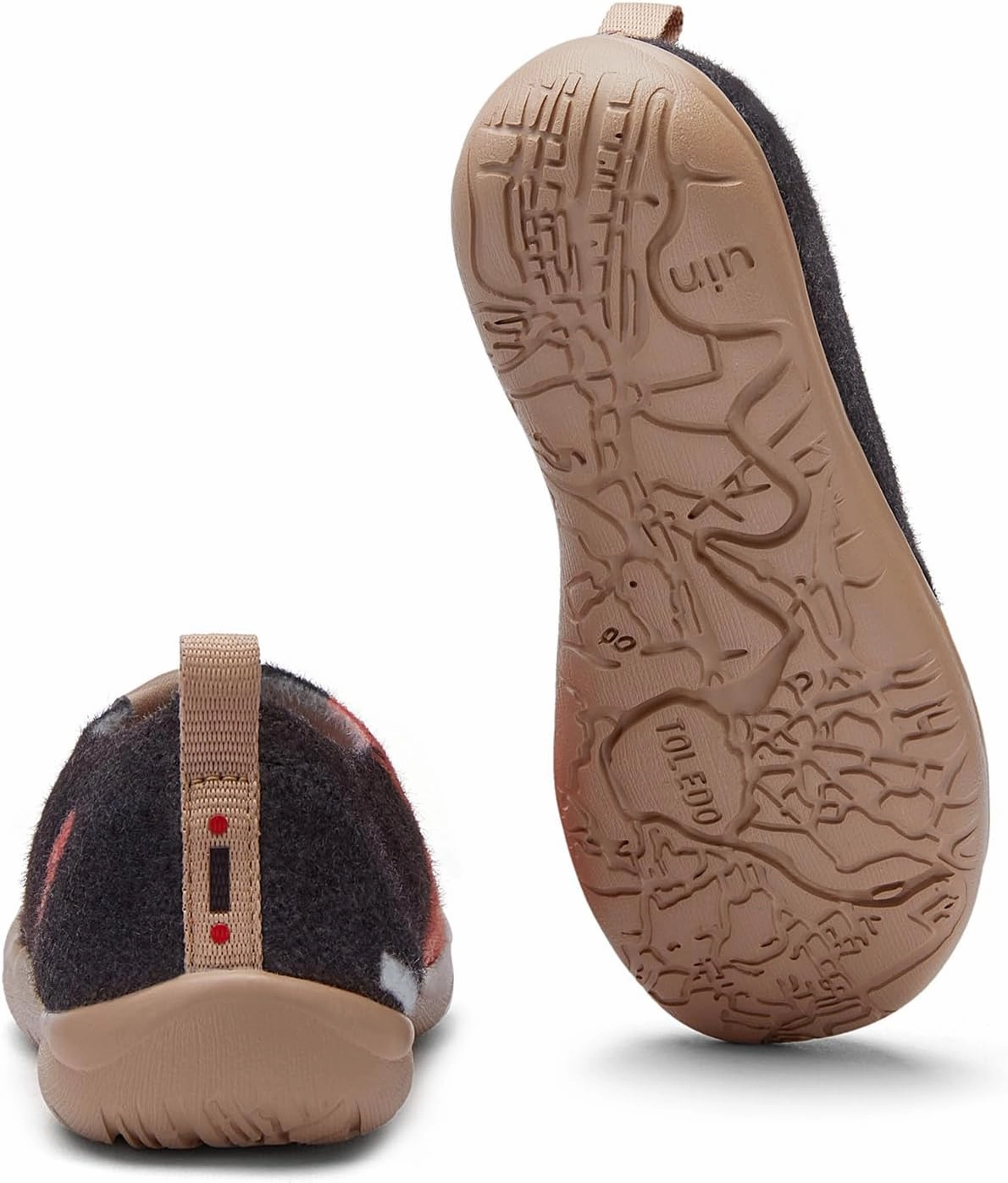 UIN Kid's Art Travel Shoes Slip On Casual Wool Cozy Girl Boy Loafers Lightweight Comfort Fashion Sneaker Toledo 