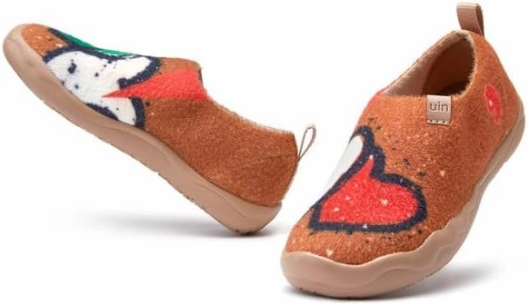 UIN Kid's Art Travel Shoes Slip On Casual Wool Cozy Girl Boy Loafers Lightweight Comfort Fashion Sneaker Toledo 