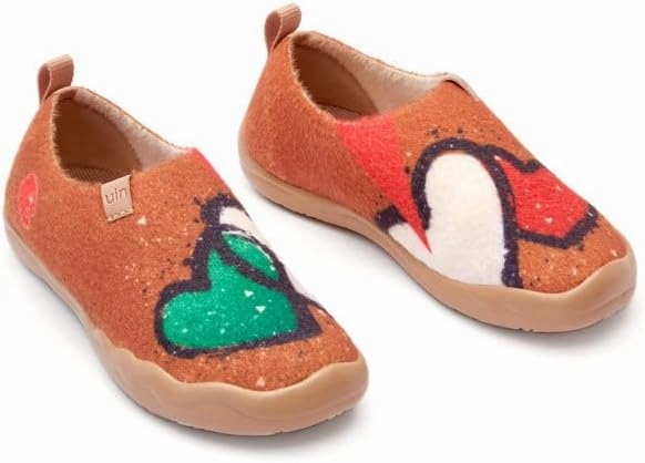 UIN Kid's Art Travel Shoes Slip On Casual Wool Cozy Girl Boy Loafers Lightweight Comfort Fashion Sneaker Toledo 