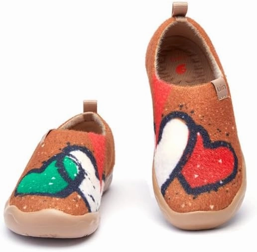UIN Kid's Art Travel Shoes Slip On Casual Wool Cozy Girl Boy Loafers Lightweight Comfort Fashion Sneaker Toledo 
