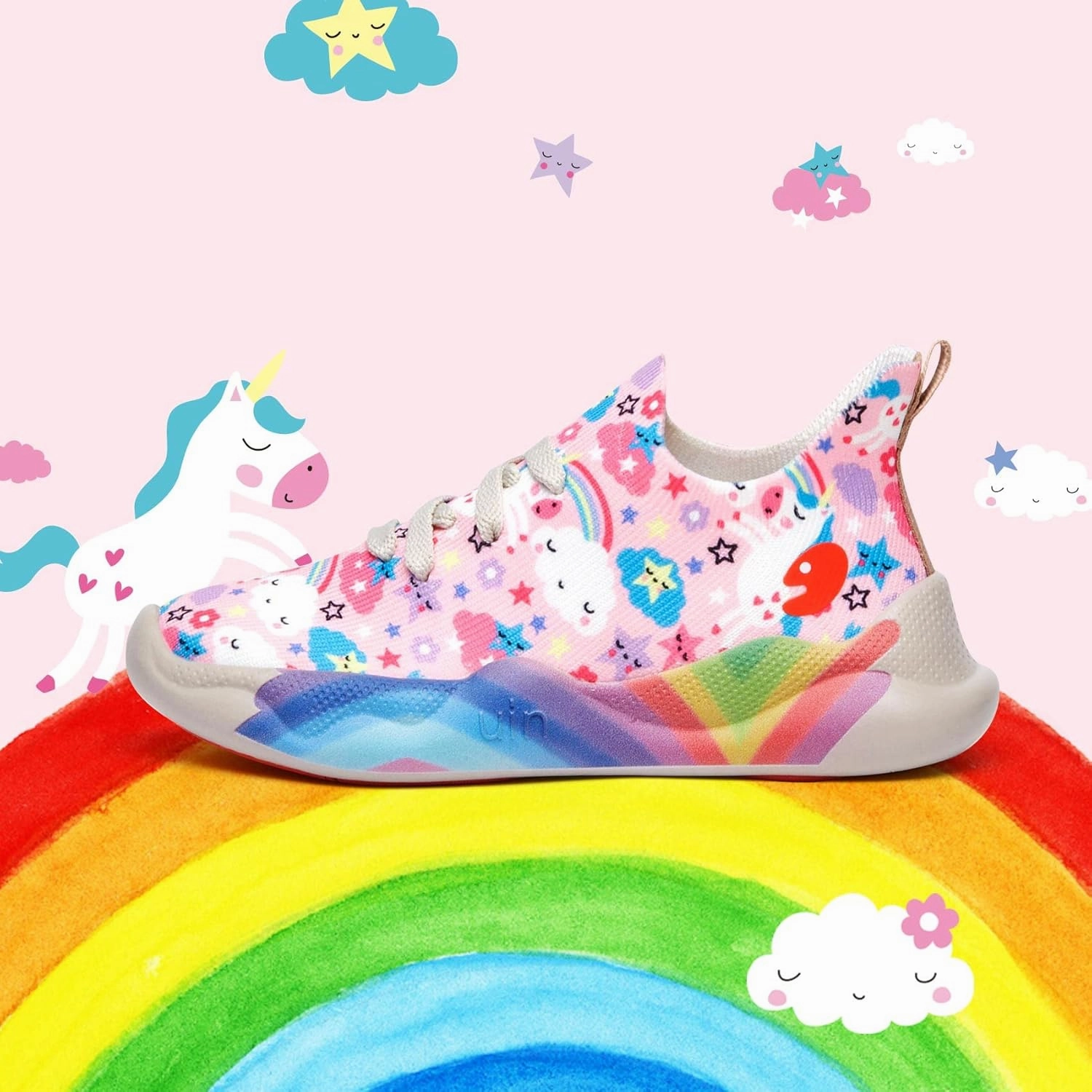 UIN Kid's Fashion Sneakers Lightweight Casual Comfortable Boys Girls Funny Painted Travel Shoes Mijas