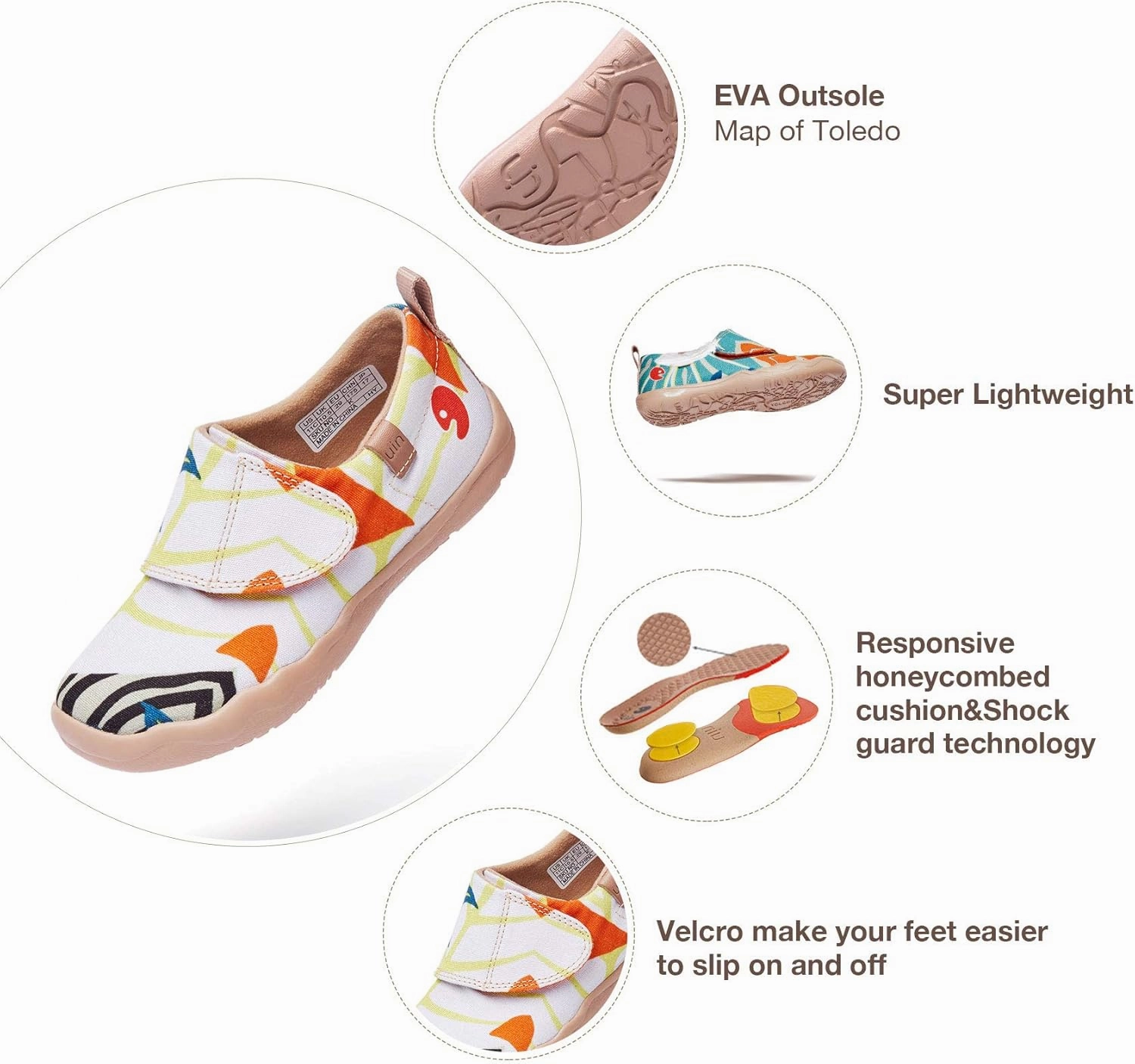 UIN Kid's Walking Shoes High Top Knitted Boots Casual Lightweight Comfort Fashion Sneaker Madrid