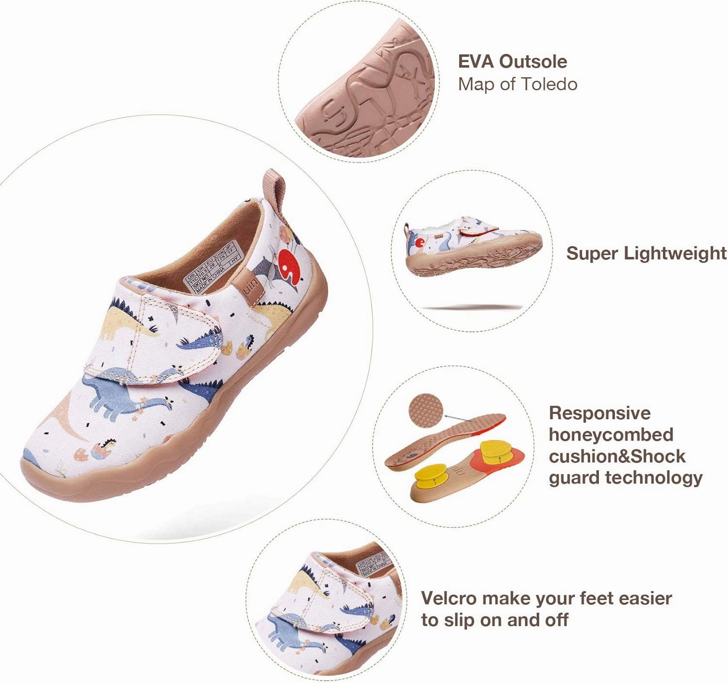 UIN Kid's Walking Shoes High Top Knitted Boots Casual Lightweight Comfort Fashion Sneaker Madrid
