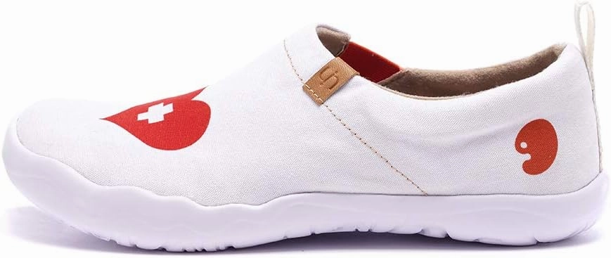 UIN Women's Slip On Sneakers Casual Loafers Knitted Art Painted Comfort Soft Walking Shoes