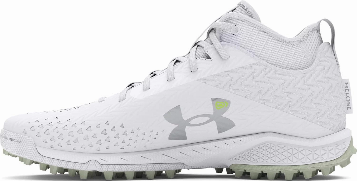 Under Armour - Unisex Spotlight Lax Turf Shoes, Color White (100), Size: 5 M US Mens / 6.5 M US Womens