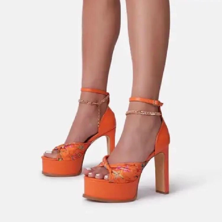 Valencia Heels- Orange
