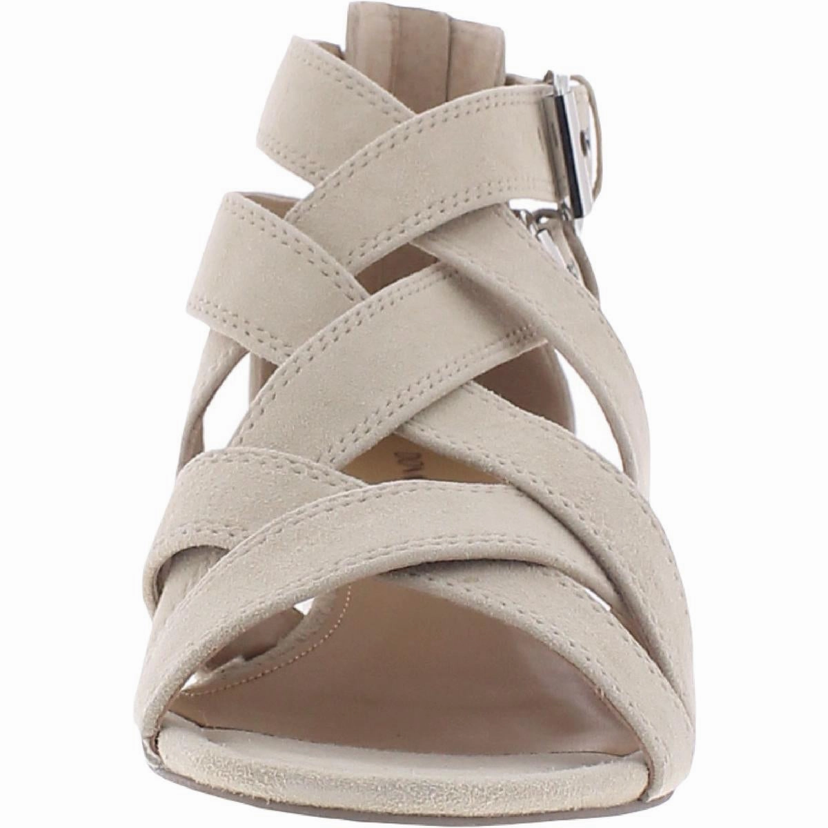 Valencia Womens Suede Open Toe Wedge Sandals