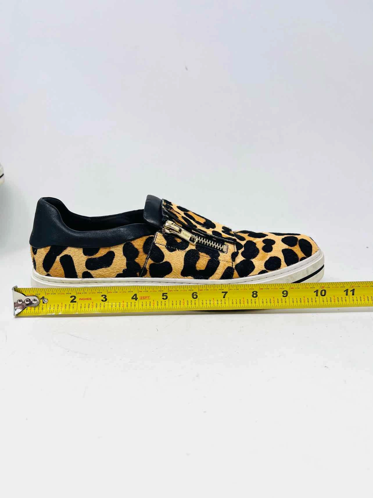 Vaneli Size 10 Tan/Black Animal Print Cow Hair Shoes Sneakers